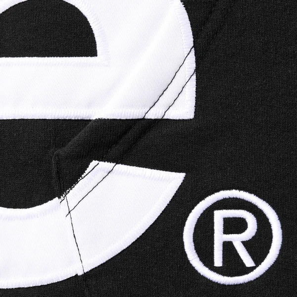 Supreme Big Logo Zip Up Hooded Sweatshirt - Black (front)