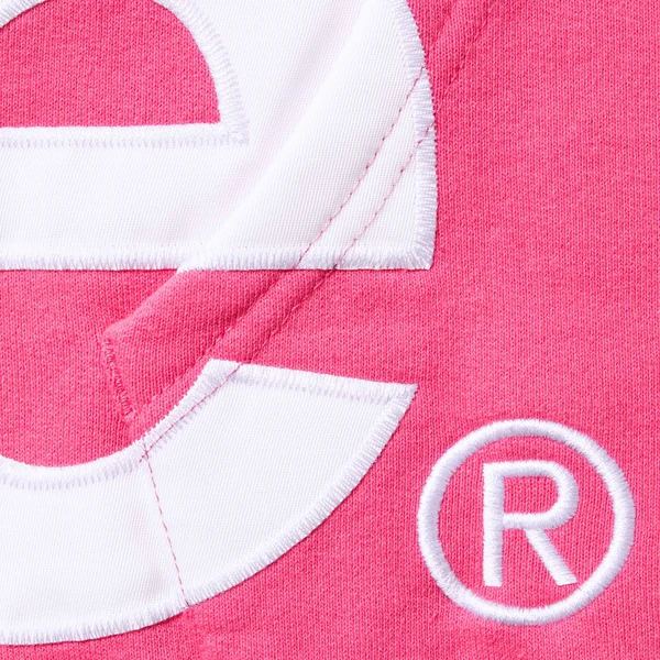 Supreme Big Logo Zip Up Hooded Sweatshirt - Magenta (front)