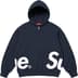 Supreme Big Logo Zip Up Hooded Sweatshirt - Navy (front)