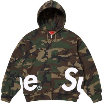 Supreme Big Logo Zip Up Hooded Sweatshirt