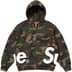 Supreme Big Logo Zip Up Hooded Sweatshirt - Woodland Camo (front)