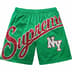 Supreme Big Script Mesh Short - Green (front)
