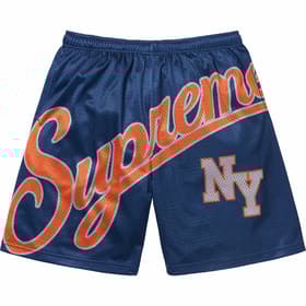 Supreme Big Script Mesh Short Navy