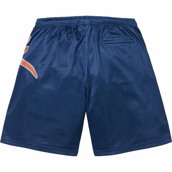 Supreme Big Script Mesh Short - Navy (front)