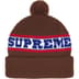 Supreme Big Stripe Beanie - Brown (front)