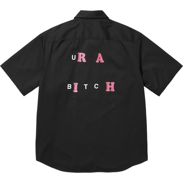 Supreme Bitch S/S Work Shirt - Black (front)