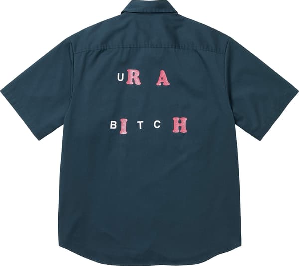 Supreme Bitch S/S Work Shirt - Navy (front)