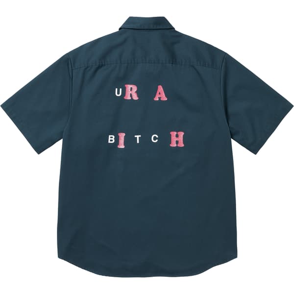 Supreme Bitch S/S Work Shirt - Navy (front)
