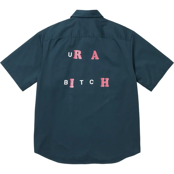 Supreme Bitch S/S Work Shirt - Navy (front)