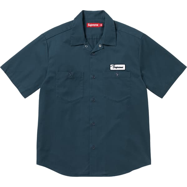 Supreme Bitch S/S Work Shirt - Navy (front)