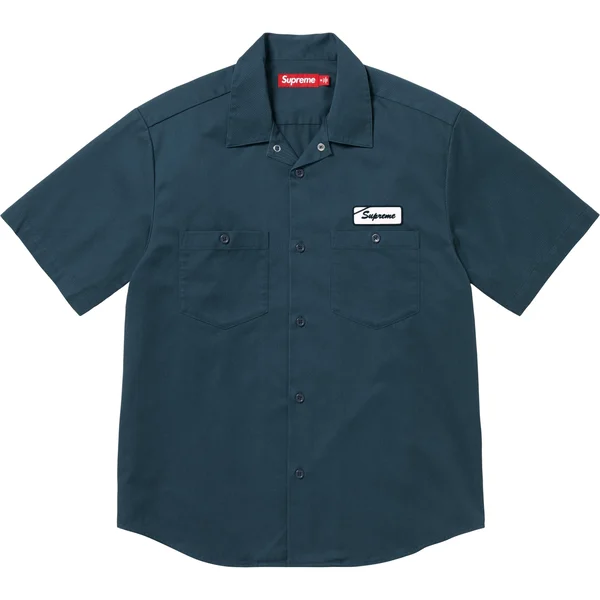 Supreme Bitch S/S Work Shirt - Navy (front)