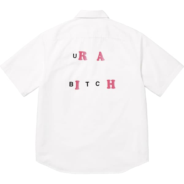 Supreme Bitch S/S Work Shirt - White (front)