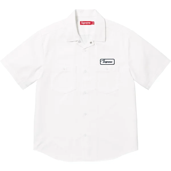Supreme Bitch S/S Work Shirt - White (front)