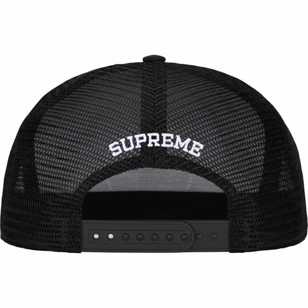 Supreme Black Cat Mesh Back 5-Panel - Black (front)