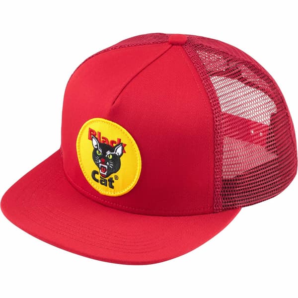 Supreme Black Cat Mesh Back 5-Panel - Red (front)