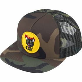 Supreme Black Cat Mesh Back 5-Panel Woodland Camo