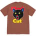Supreme Black Cat Tee - Brown (front)