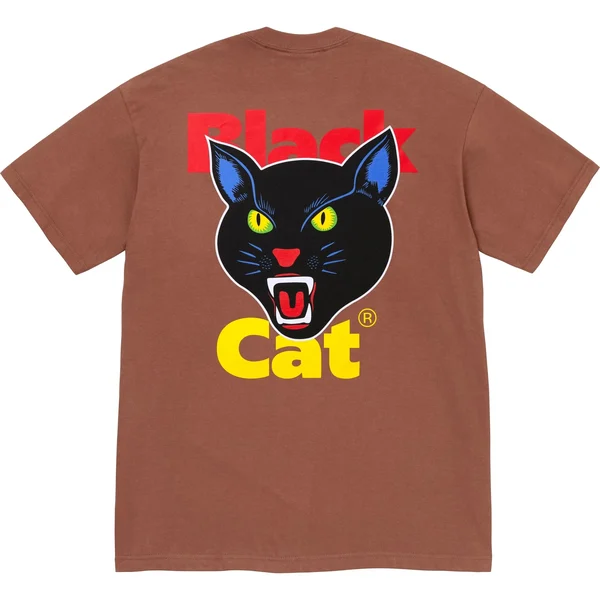 Supreme Black Cat Tee - Brown (front)
