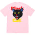 Supreme Black Cat Tee - Light Pink (front)