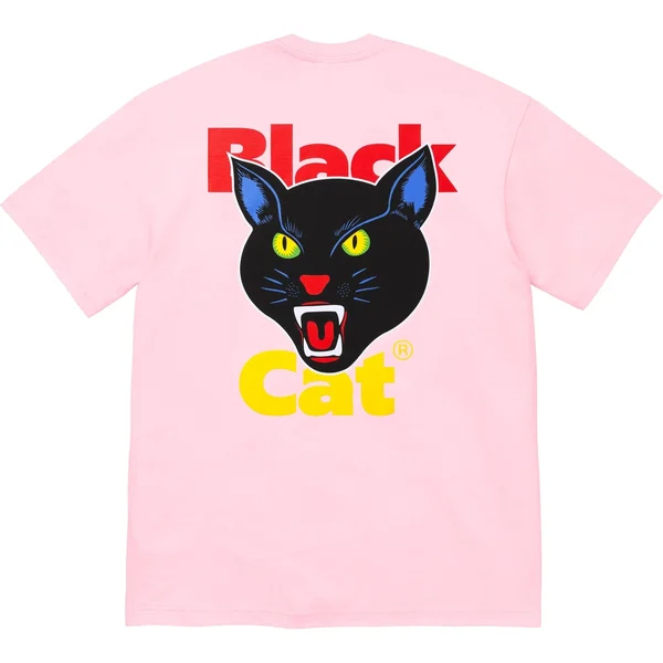 Supreme Black Cat Tee - Light Pink (front)