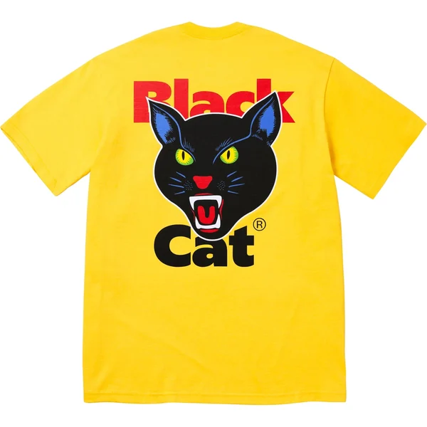 Supreme Black Cat Tee - Yellow (front)