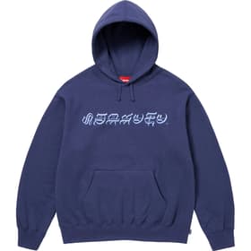 Supreme Blackletter Hooded Sweatshirt Washed Navy