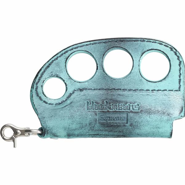 Supreme blackmeans Leather Lighter Case - Light Green (front)