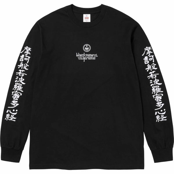 Supreme blackmeans L/S Tee - Black (front)