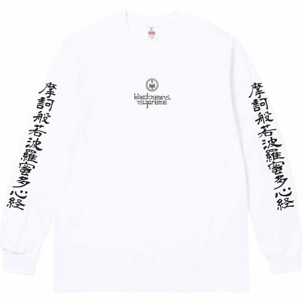 Supreme blackmeans L/S Tee - White (front)