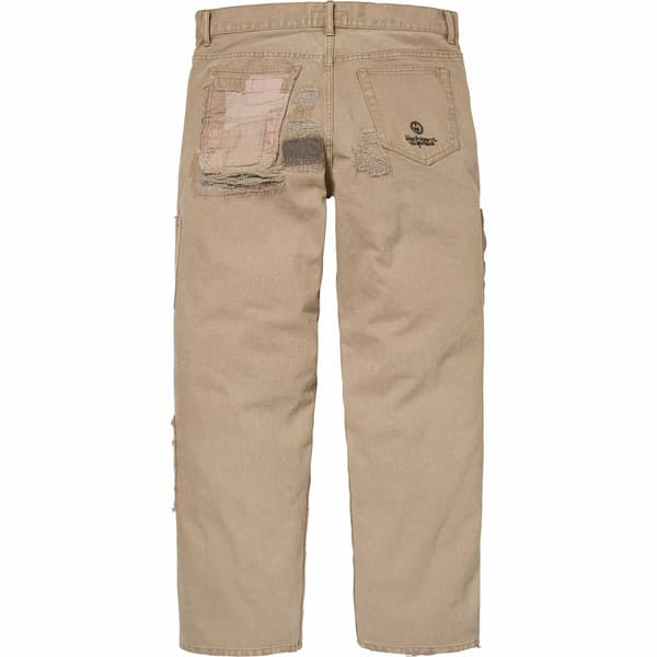 Supreme blackmeans Mended Loose Fit Jean - Dirty Tan (front)