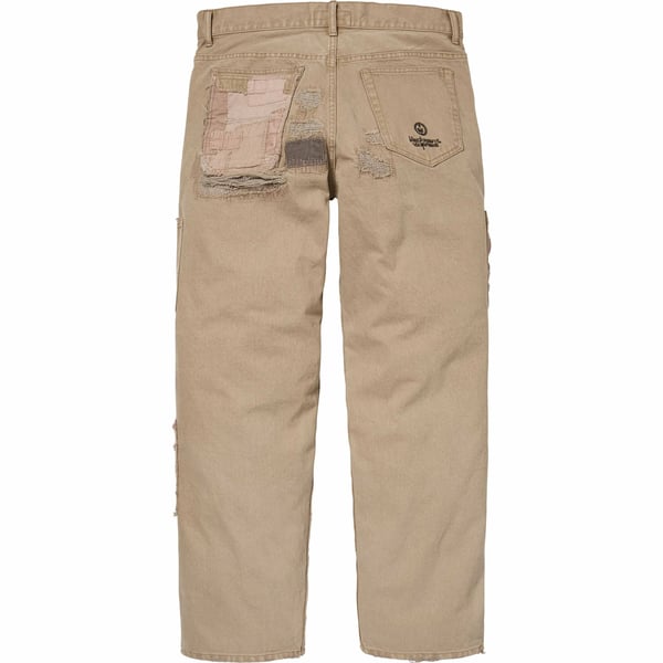 Supreme blackmeans Mended Loose Fit Jean - Dirty Tan (front)