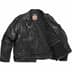 Supreme blackmeans Painted Leather Motorcycle Jacket - Black (front)