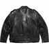 Supreme blackmeans Painted Leather Motorcycle Jacket - Black (front)