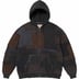 Supreme blackmeans Patchwork Zip Up Hooded Sweater - Black (front)