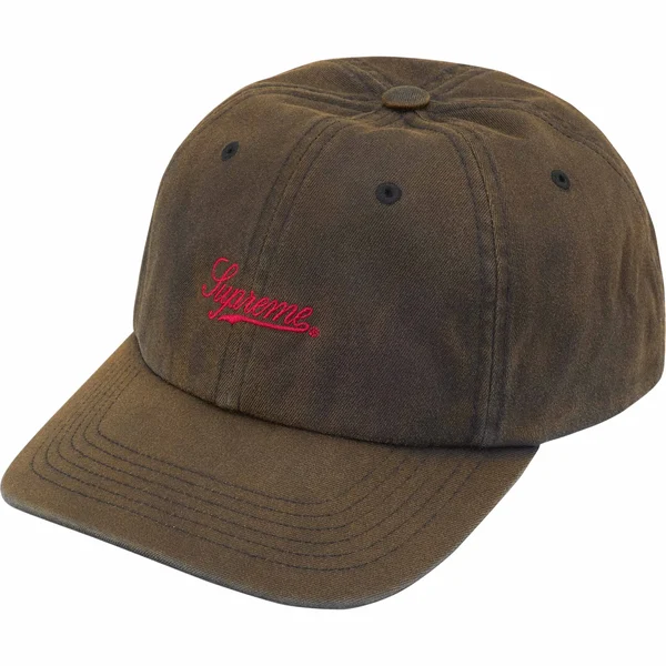 Supreme Bleached Chino 6-Panel - Black (front)