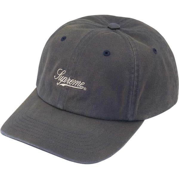 Supreme Bleached Chino 6-Panel - Navy (front)