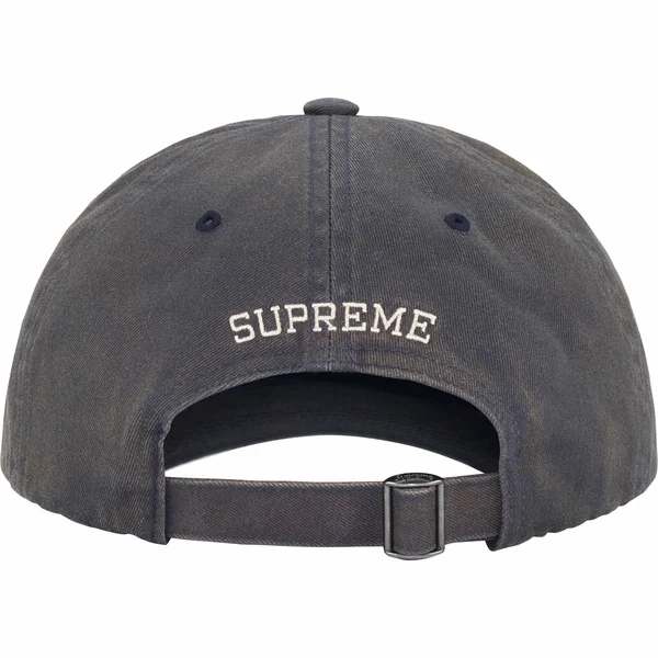 Supreme Bleached Chino 6-Panel - Navy (front)