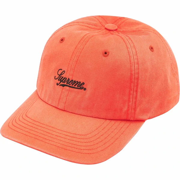 Supreme Bleached Chino 6-Panel - Orange (front)