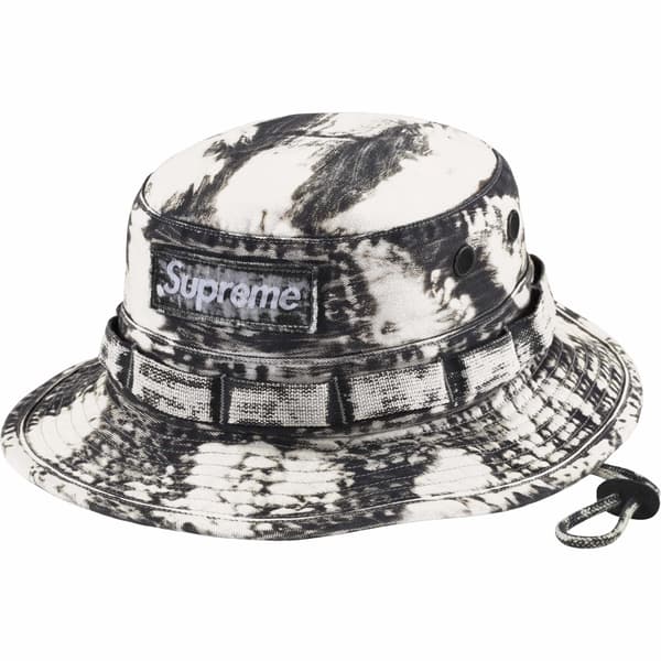 Supreme Bleached Chino Boonie - Black (front)