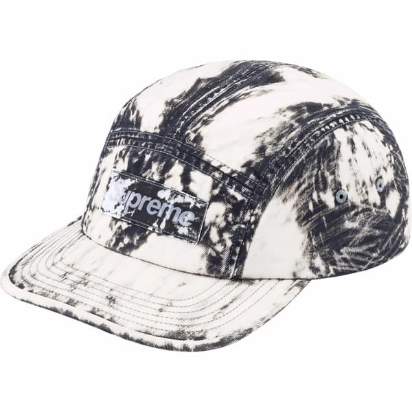 Supreme Bleached Chino Camp Cap - Black (front)