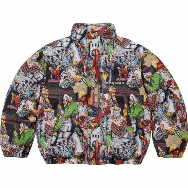 Supreme BLESS Tapestry Down Puffer Jacket - Multicolor (front)