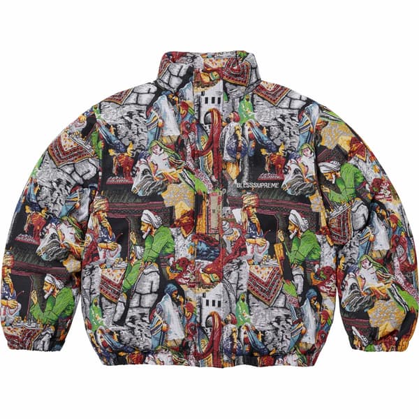 Supreme BLESS Tapestry Down Puffer Jacket - Multicolor (front)