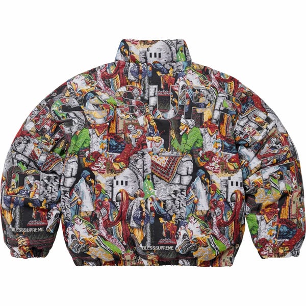 Supreme BLESS Tapestry Down Puffer Jacket - Multicolor (front)
