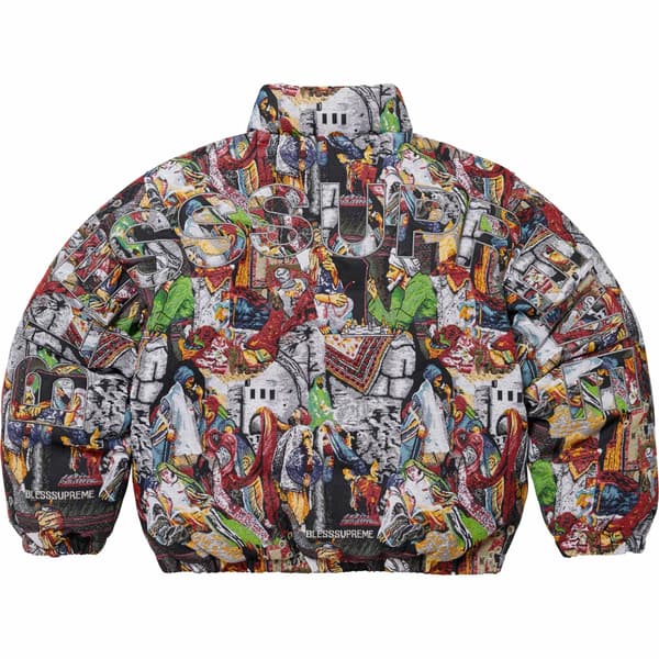 Supreme BLESS Tapestry Down Puffer Jacket - Multicolor (front)