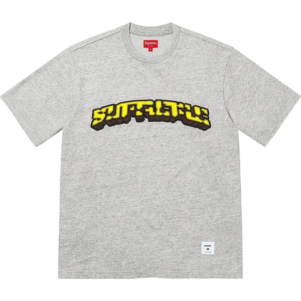 Supreme Block Arc S/S Top - Heather Grey (front)