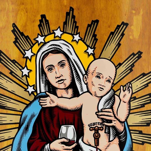 Supreme Blood And Body Skateboard - 8.375" x 32.125" (front)