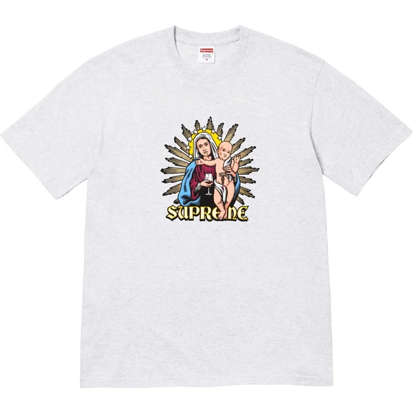 Supreme Blood Tee - Ash Grey (front)