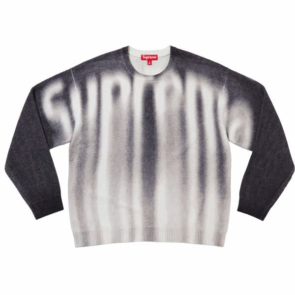 Supreme Blurred Logo Sweater - Black (front)