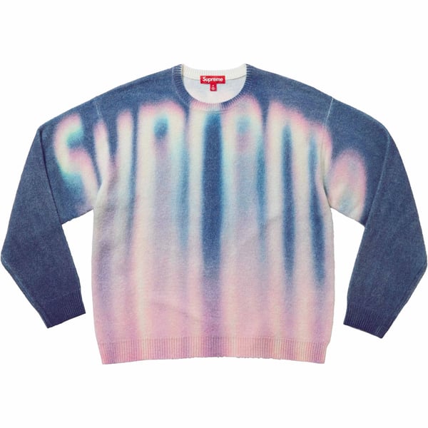 Supreme Blurred Logo Sweater - Blue (front)
