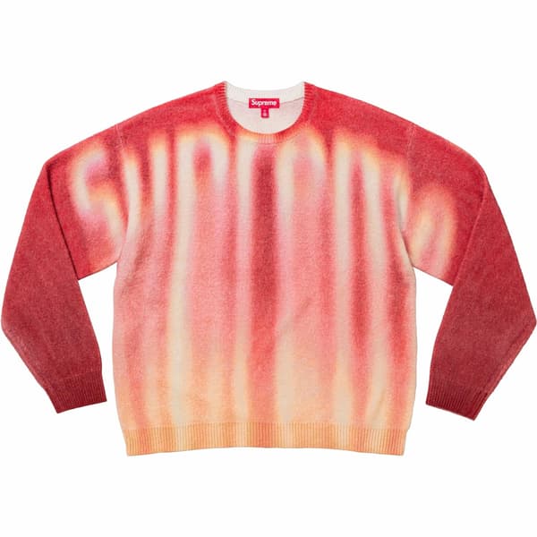 Supreme Blurred Logo Sweater - Red (front)